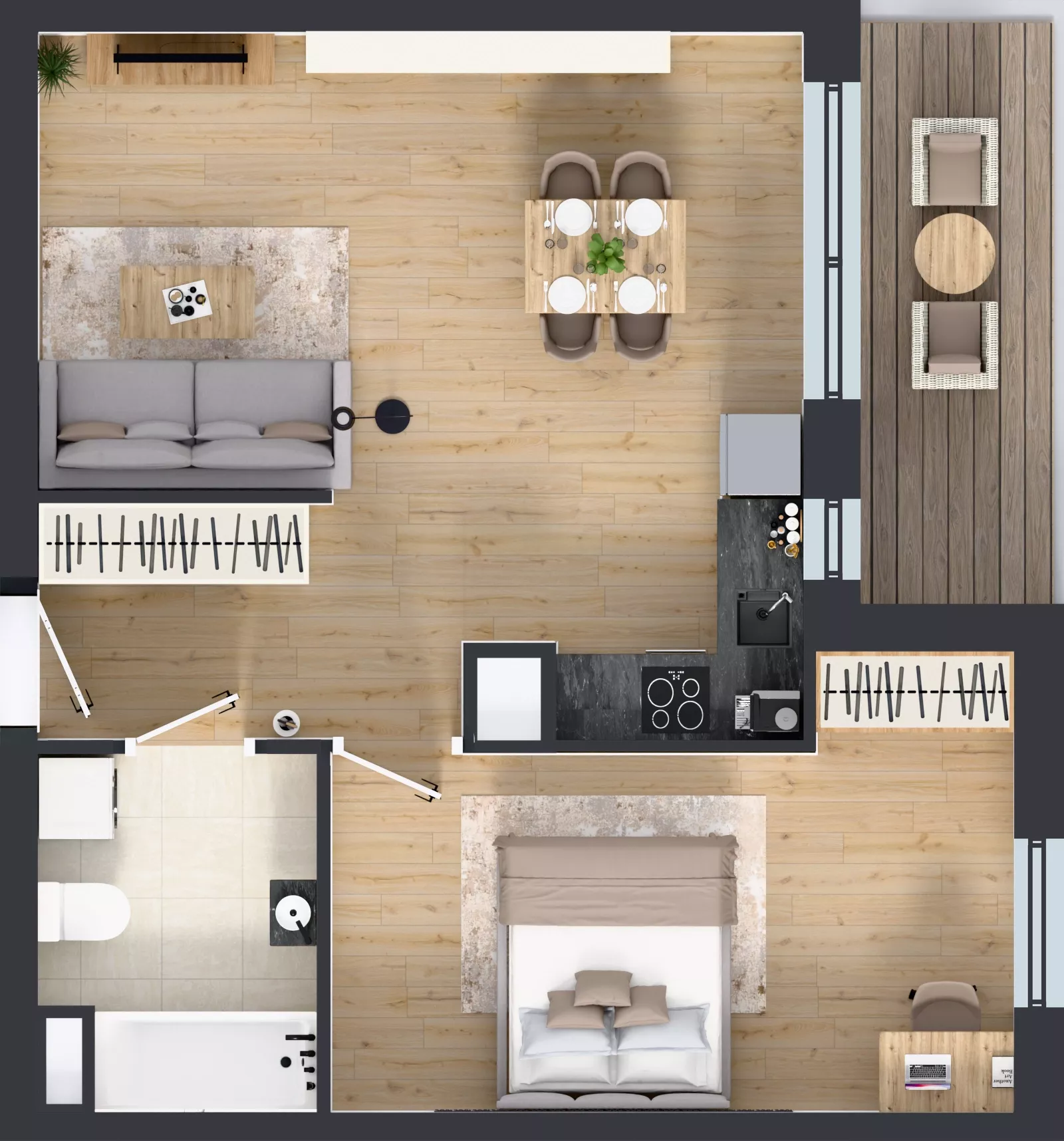 2 pokoje, mieszkanie 48,36 m², piętro 8, oferta nr 2.A62, Niebieski Bursztyn II, Reda, ul. Bosmańska
