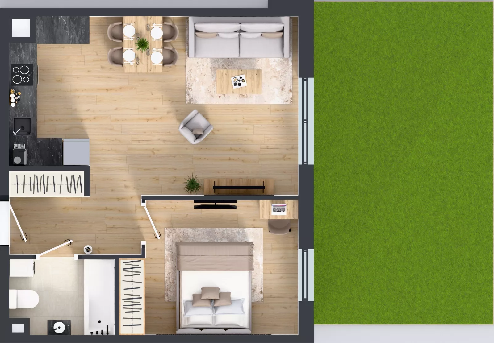 2 pokoje, mieszkanie 46,80 m², parter, oferta nr 2.0.10, Osiedle Rytelska, Gdańsk, Orunia Górna-Gdańsk Południe, ul. Rytelska