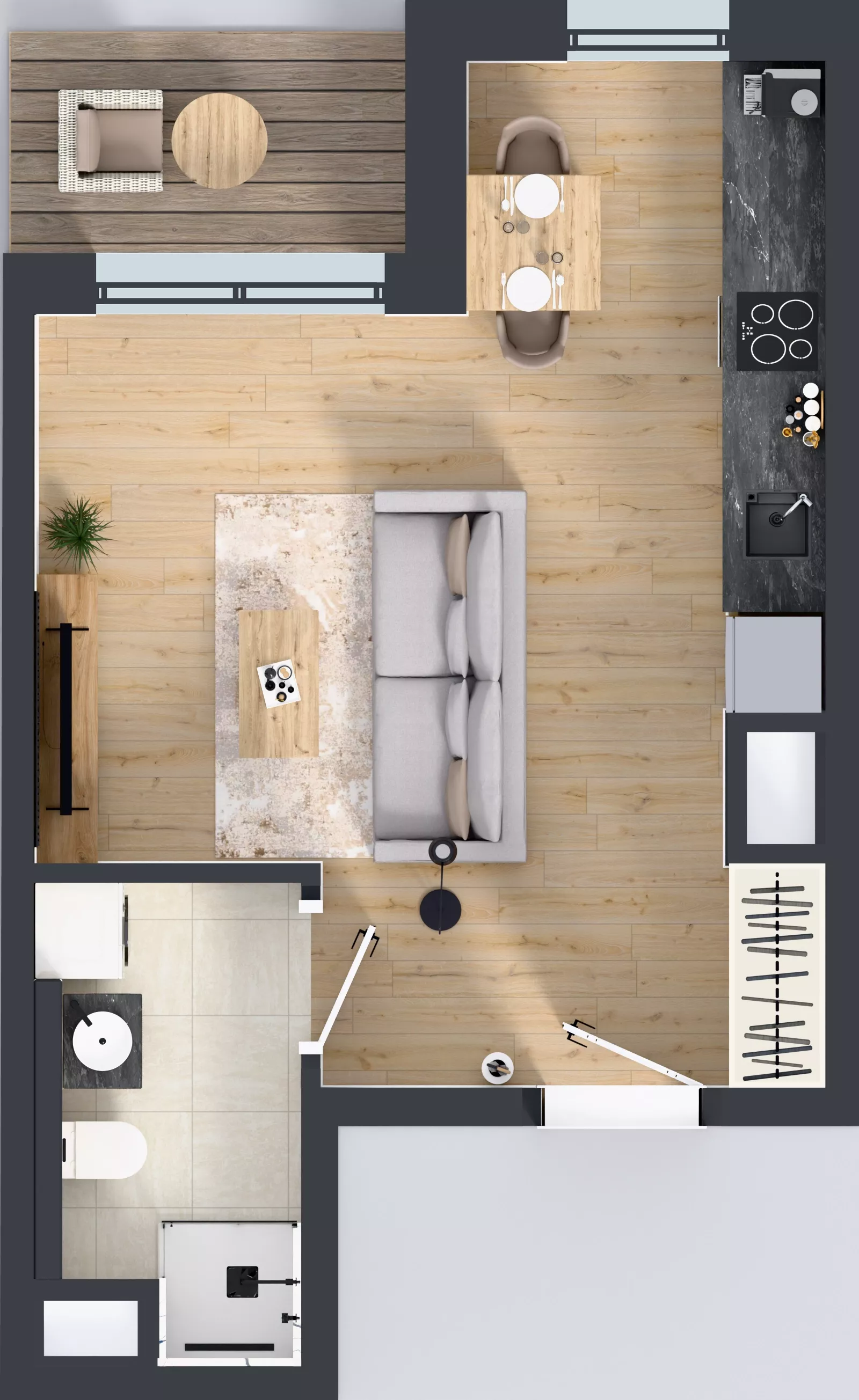 1 pokój, mieszkanie 28,80 m², piętro 3, oferta nr A1.3.29, ATAL Floriana, Szczecin, Śródmieście, Łasztownia, św. Floriana