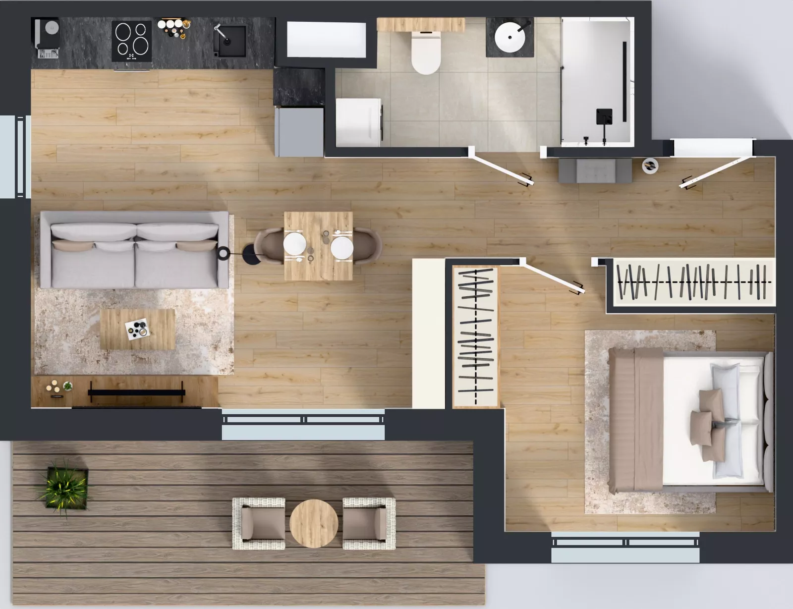 2 pokoje, mieszkanie 44,50 m², piętro 4, oferta nr A3.4.190, ATAL Floriana, Szczecin, Śródmieście, Łasztownia, św. Floriana