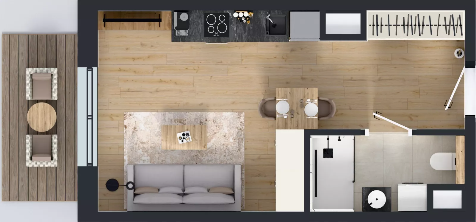 1 pokój, mieszkanie 29,00 m², piętro 7, oferta nr A1.7.91, ATAL Floriana, Szczecin, Śródmieście, Łasztownia, św. Floriana