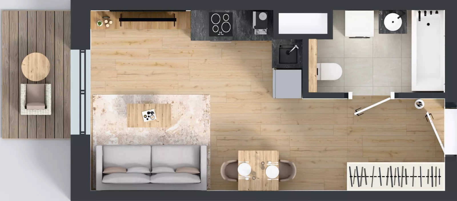 1 pokój, mieszkanie 26,90 m², piętro 7, oferta nr A3.7.216, ATAL Floriana, Szczecin, Śródmieście, Łasztownia, św. Floriana