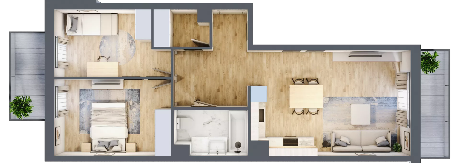 3 pokoje, mieszkanie 60,87 m², piętro 5, oferta nr P10.03.5.63, Osiedle Poematu, Warszawa, Wawer, Falenica, ul. Poematu