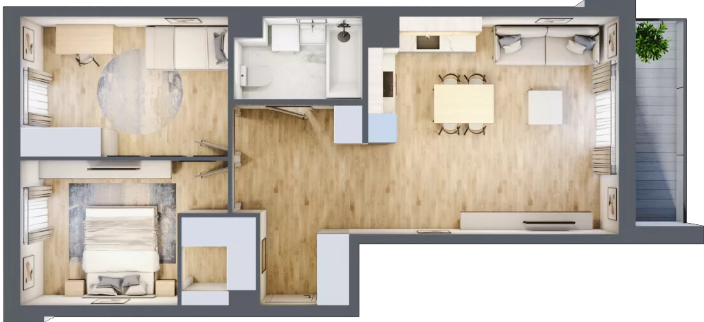3 pokoje, mieszkanie 63,66 m², piętro 5, oferta nr P9.03.5.86, Osiedle Poematu, Warszawa, Wawer, Falenica, ul. Poematu