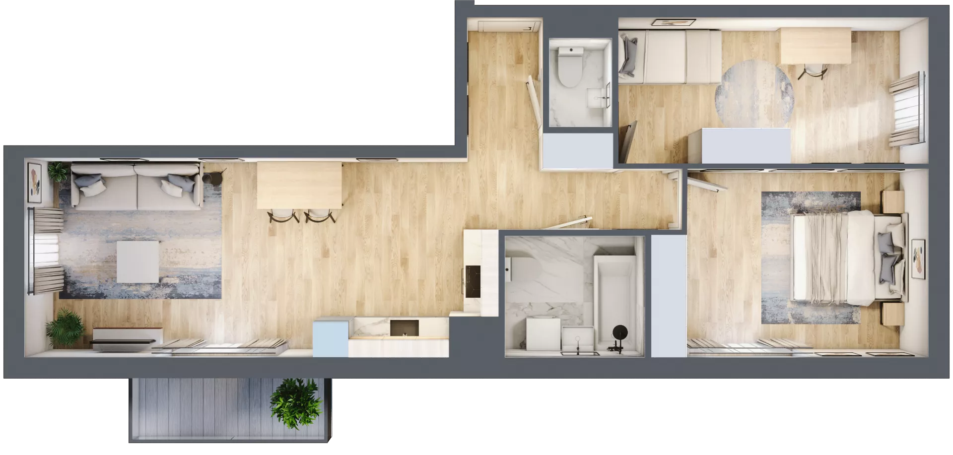 3 pokoje, mieszkanie 67,45 m², piętro 1, oferta nr P9.04.1.104, Osiedle Poematu, Warszawa, Wawer, Falenica, ul. Poematu