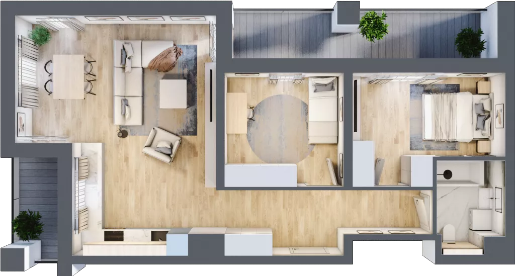 3 pokoje, mieszkanie 68,18 m², piętro 5, oferta nr B2-05-27A, Nowa Francuska I, Katowice, Osiedle Paderewskiego-Muchowiec, Muchowiec, ul. Szybowcowa
