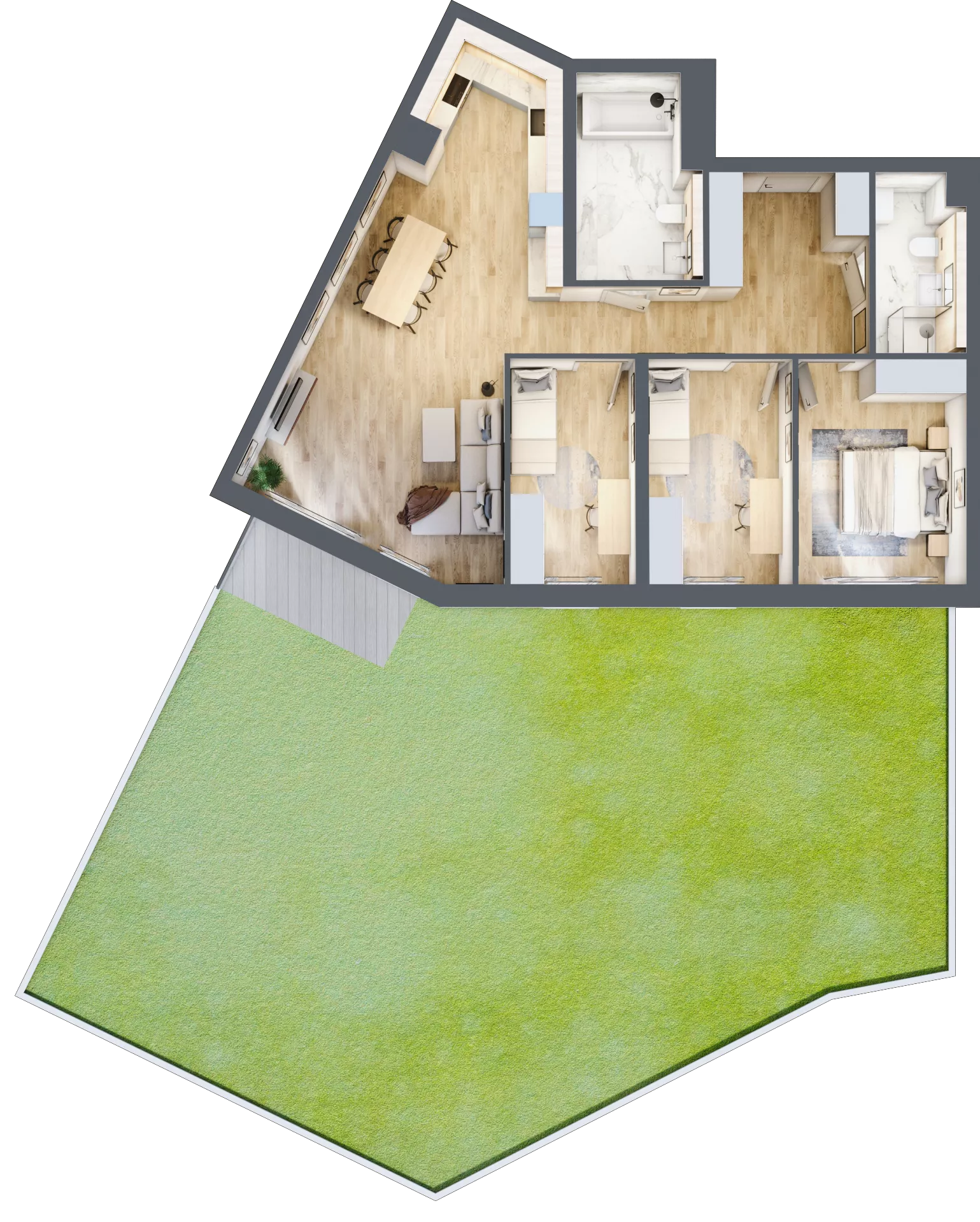 4 pokoje, mieszkanie 90,20 m², parter, oferta nr 2.A.0.4, ATAL Apollina II, Kowale, ul. Apollina
