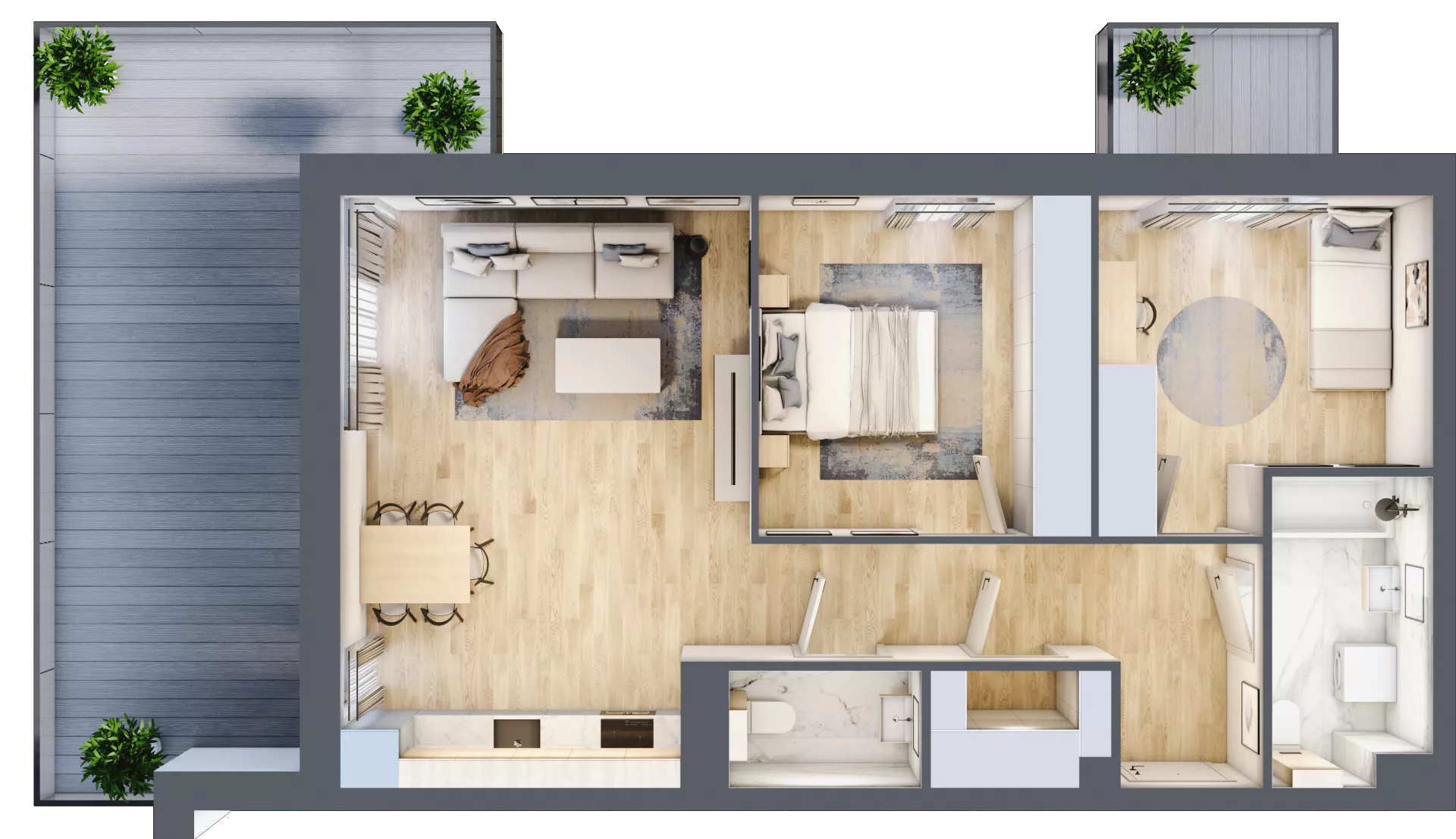 3 pokoje, mieszkanie 65,83 m², piętro 3, oferta nr B12-K1-3-2, ATAL Strachowicka II, Wrocław, Żerniki, Fabryczna, ul. Strachowicka
