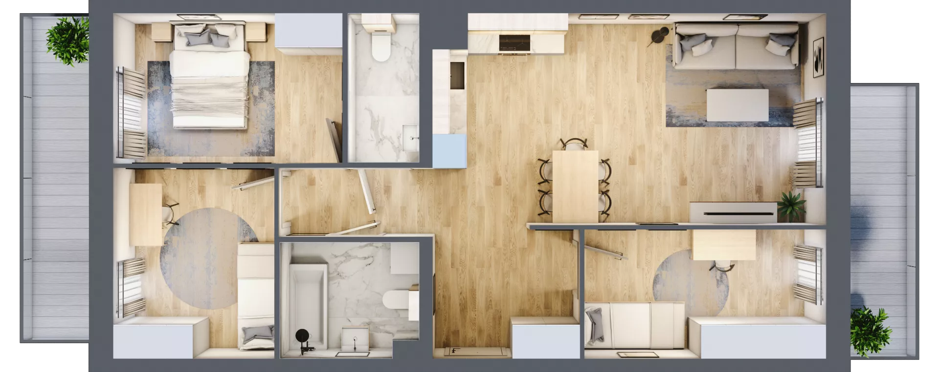 4 pokoje, mieszkanie 72,60 m², piętro 2, oferta nr B5-K3-2-1, ATAL Strachowicka II, Wrocław, Żerniki, Fabryczna, ul. Strachowicka