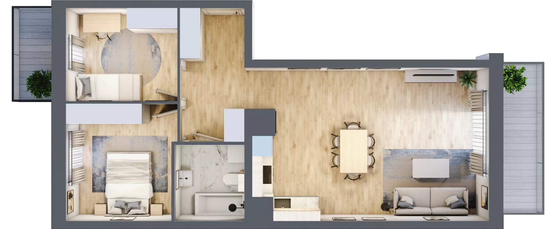 3 pokoje, mieszkanie 63,81 m², piętro 1, oferta nr B5-K1-1-5, ATAL Strachowicka II, Wrocław, Żerniki, Fabryczna, ul. Strachowicka