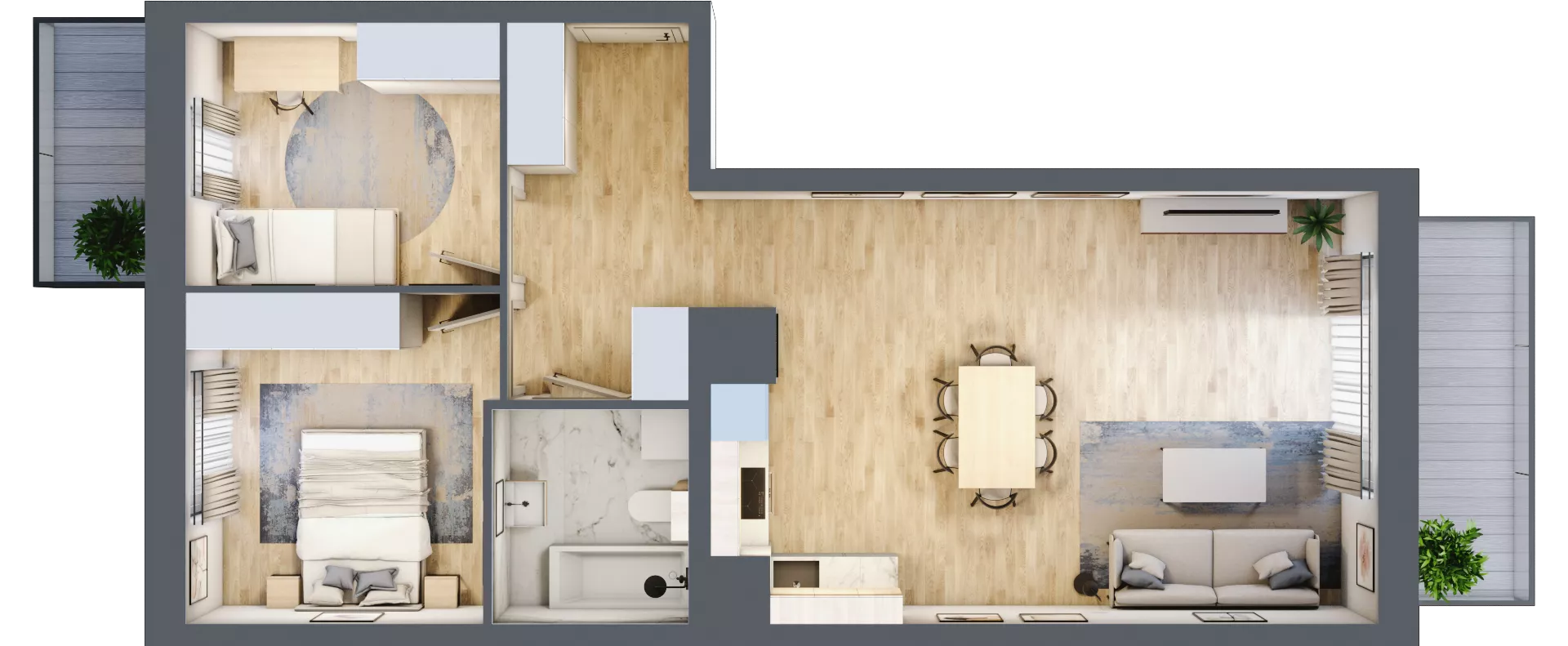3 pokoje, mieszkanie 39,11 m², piętro 3, oferta nr B5-K1-3-5, ATAL Strachowicka II, Wrocław, Żerniki, Fabryczna, ul. Strachowicka