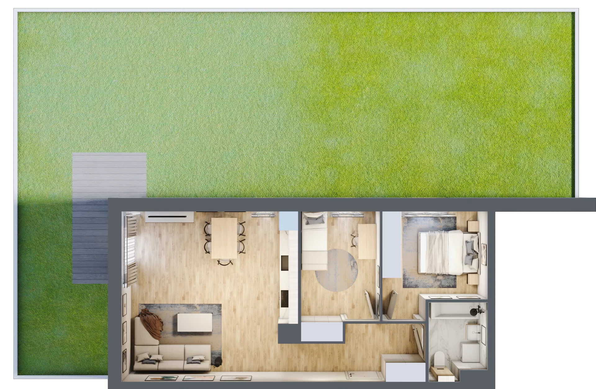 3 pokoje, mieszkanie 59,99 m², parter, oferta nr B5-K3-0-4, ATAL Strachowicka II, Wrocław, Żerniki, Fabryczna, ul. Strachowicka