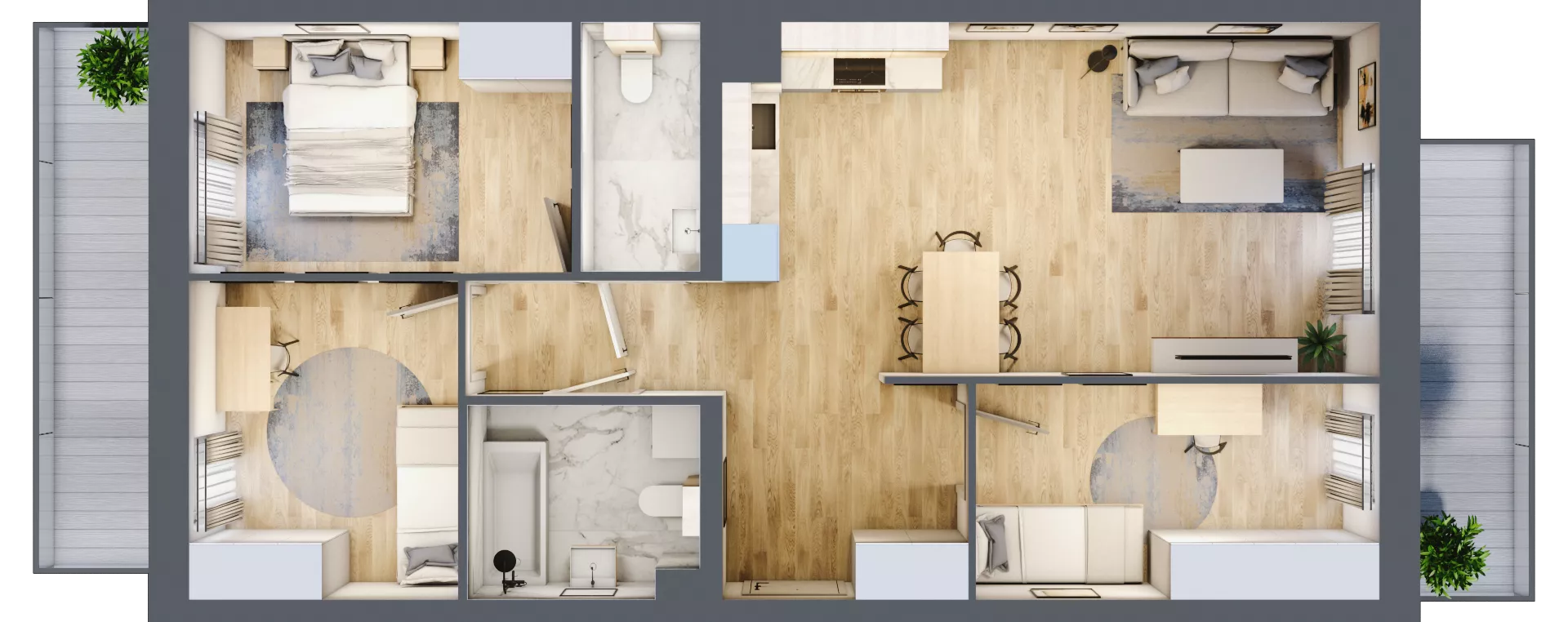 4 pokoje, mieszkanie 72,71 m², piętro 4, oferta nr B5-K3-4-1, ATAL Strachowicka II, Wrocław, Żerniki, Fabryczna, ul. Strachowicka