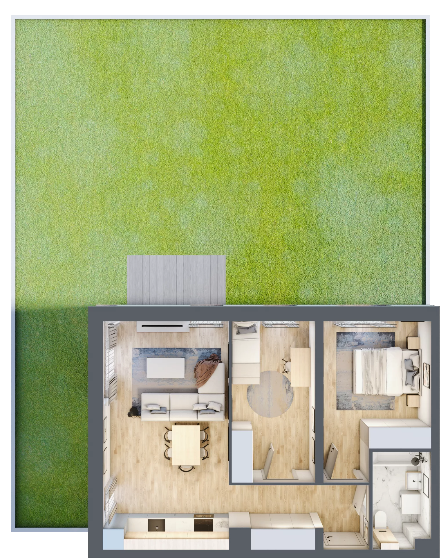 3 pokoje, mieszkanie 58,14 m², parter, oferta nr B7-K1-0-1, ATAL Strachowicka II, Wrocław, Żerniki, Fabryczna, ul. Strachowicka