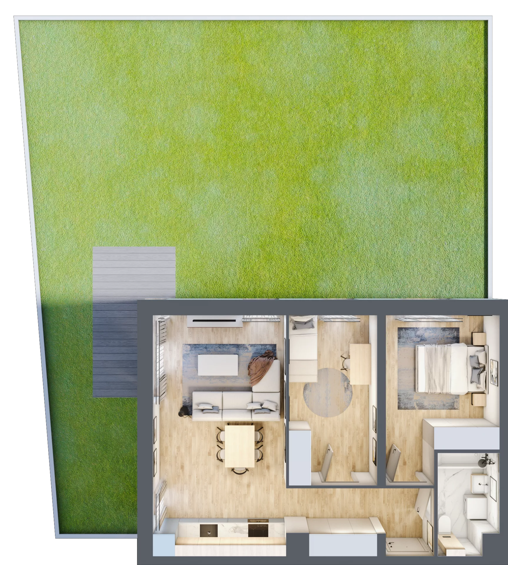 3 pokoje, mieszkanie 58,19 m², parter, oferta nr B8-K1-0-1, ATAL Strachowicka II, Wrocław, Żerniki, Fabryczna, ul. Strachowicka