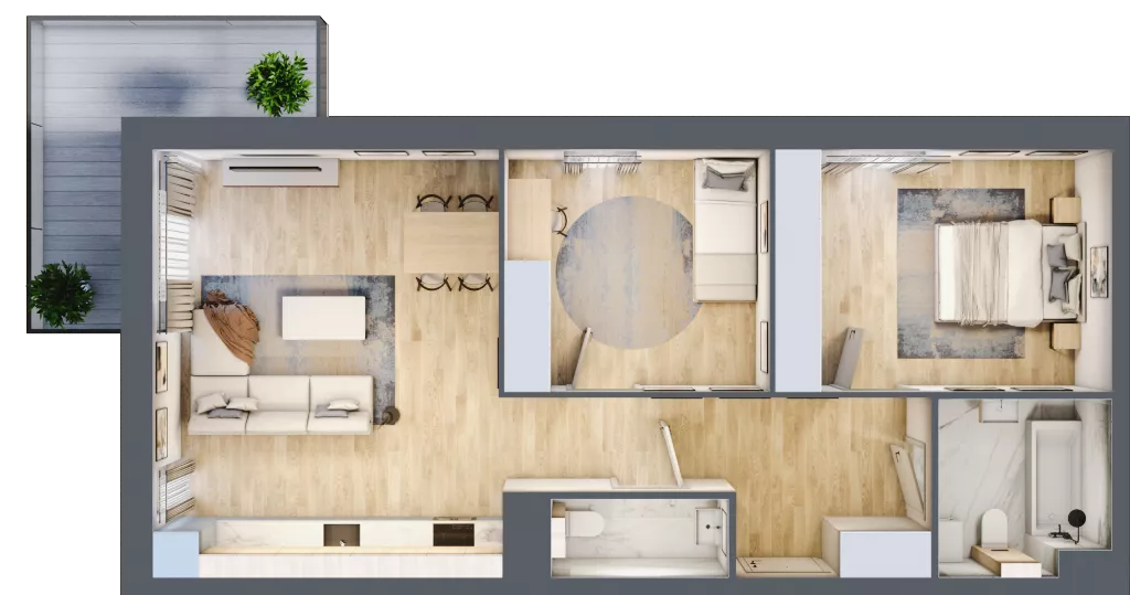 3 pokoje, mieszkanie 67,23 m², piętro 3, oferta nr B9-K2-3-2, ATAL Strachowicka II, Wrocław, Żerniki, Fabryczna, ul. Strachowicka