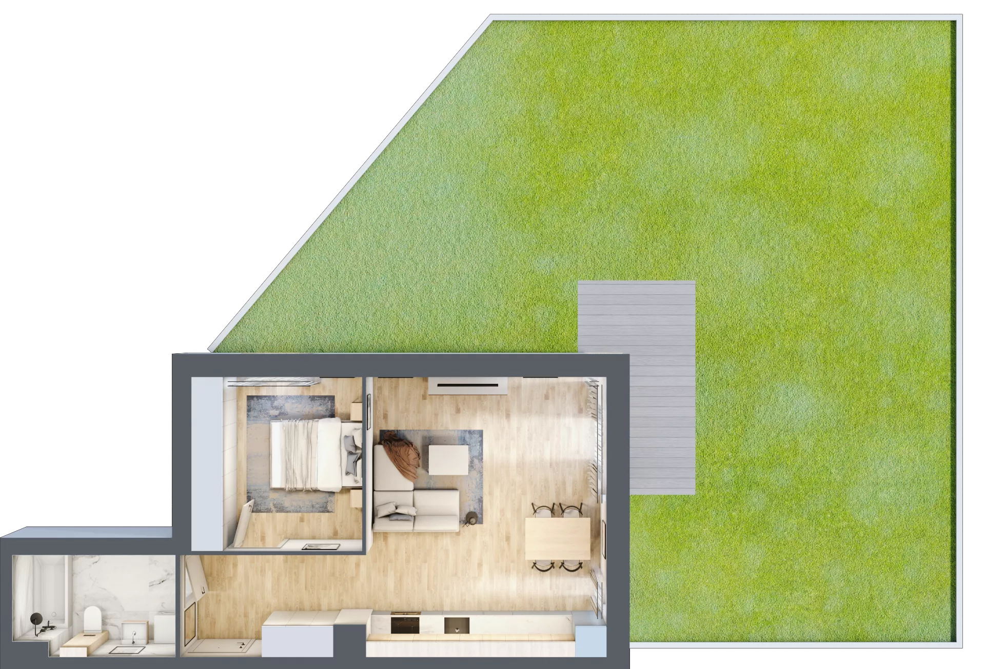 2 pokoje, mieszkanie 48,44 m², parter, oferta nr B9-K4-0-4, ATAL Strachowicka II, Wrocław, Żerniki, Fabryczna, ul. Strachowicka
