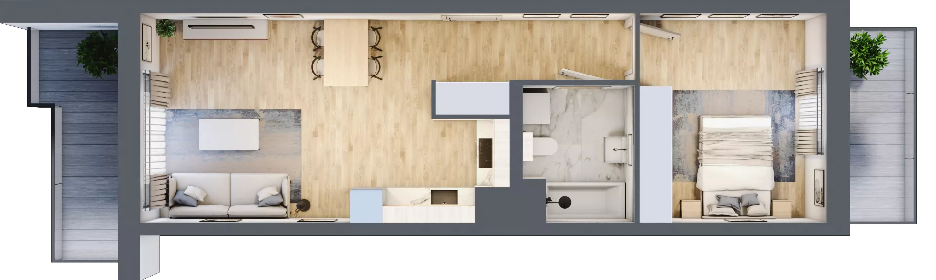 2 pokoje, mieszkanie 46,06 m², piętro 1, oferta nr B9-K2-1-1, ATAL Strachowicka II, Wrocław, Żerniki, Fabryczna, ul. Strachowicka