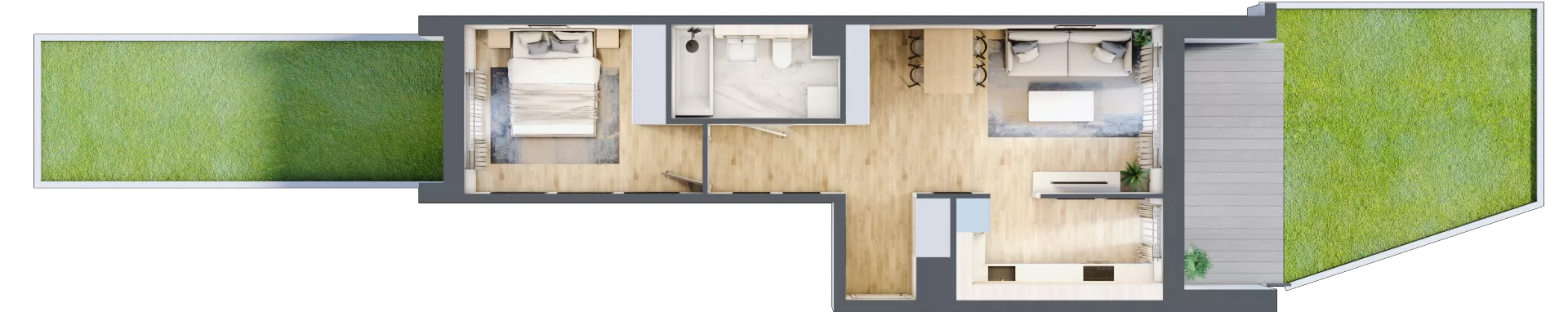 2 pokoje, mieszkanie 46,35 m², parter, oferta nr A2.0.5, ATAL Idea Swarzędz, Swarzędz, ul. Tabaki