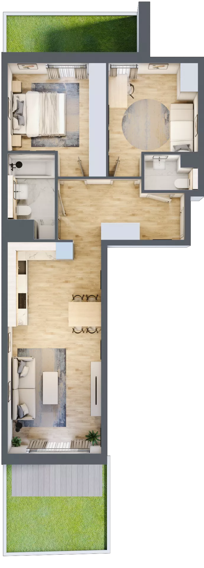 3 pokoje, mieszkanie 63,44 m², parter, oferta nr A4.0.1, ATAL Idea Swarzędz, Swarzędz, ul. Tabaki