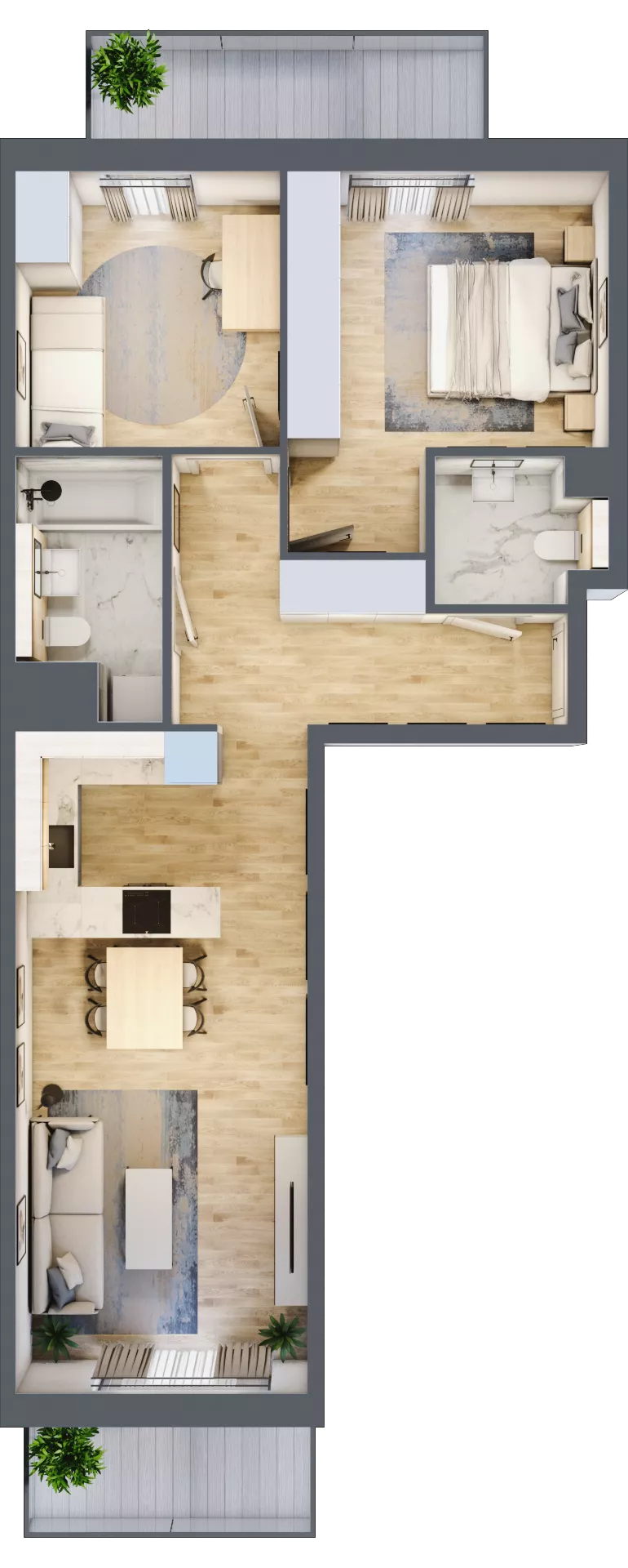 3 pokoje, mieszkanie 63,46 m², piętro 1, oferta nr A3.1.1, ATAL Idea Swarzędz, Swarzędz, ul. Tabaki