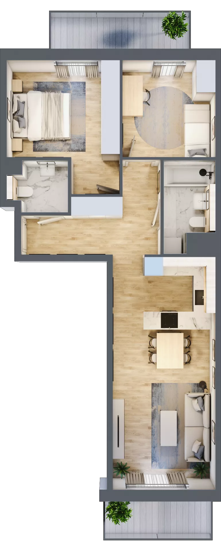 3 pokoje, mieszkanie 63,59 m², piętro 1, oferta nr A3.1.4, ATAL Idea Swarzędz, Swarzędz, ul. Tabaki