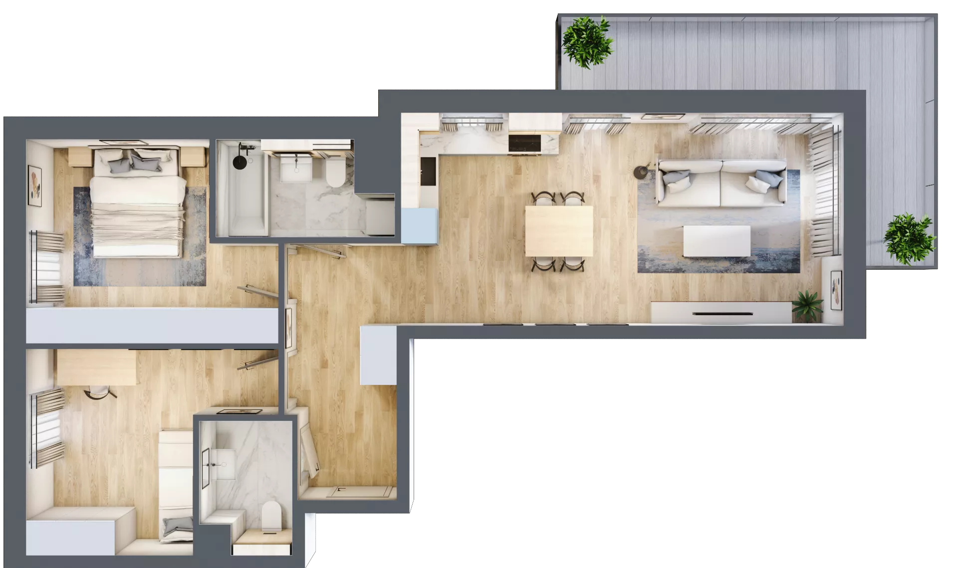 3 pokoje, mieszkanie 66,62 m², piętro 1, oferta nr A5.1.4, ATAL Idea Swarzędz, Swarzędz, ul. Tabaki