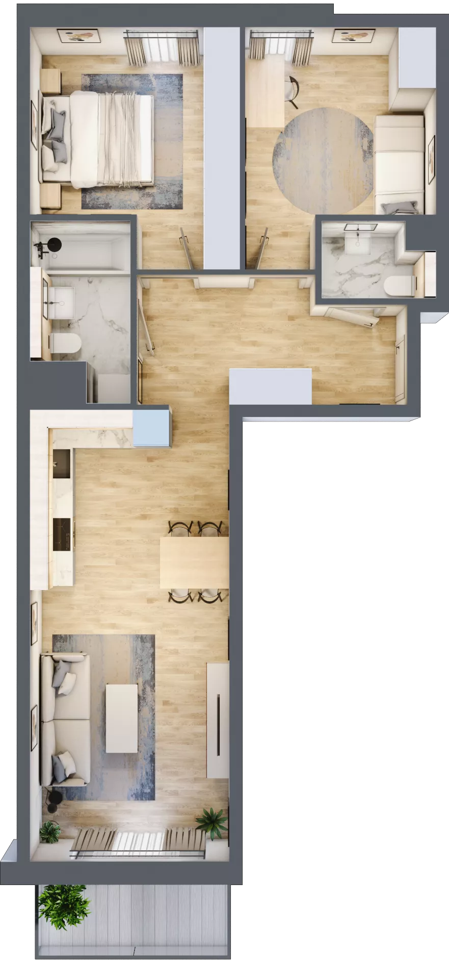 3 pokoje, mieszkanie 63,65 m², piętro 2, oferta nr A4.2.1, ATAL Idea Swarzędz, Swarzędz, ul. Tabaki