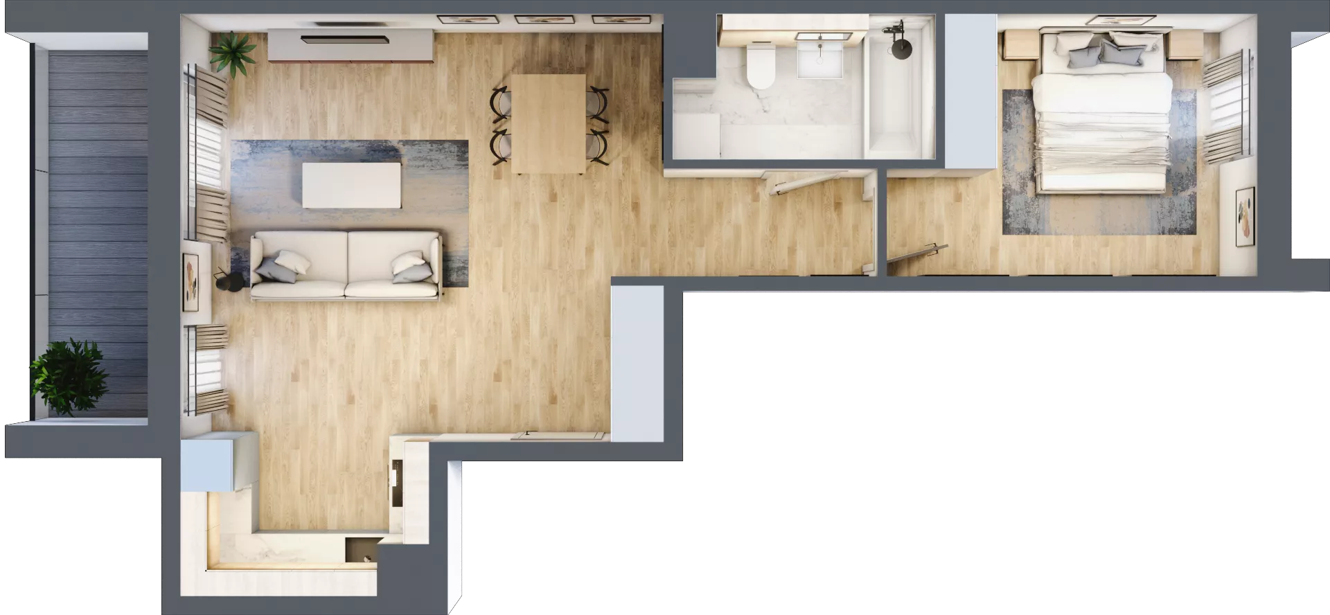 2 pokoje, mieszkanie 51,60 m², piętro 2, oferta nr A4.2.5, ATAL Idea Swarzędz, Swarzędz, ul. Tabaki