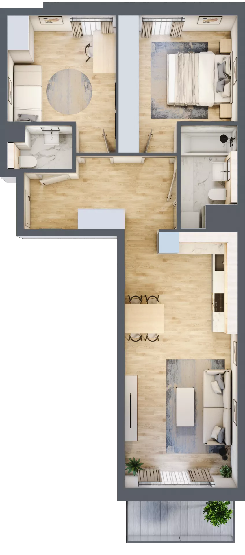 3 pokoje, mieszkanie 63,63 m², piętro 3, oferta nr A2.3.1, ATAL Idea Swarzędz, Swarzędz, ul. Tabaki