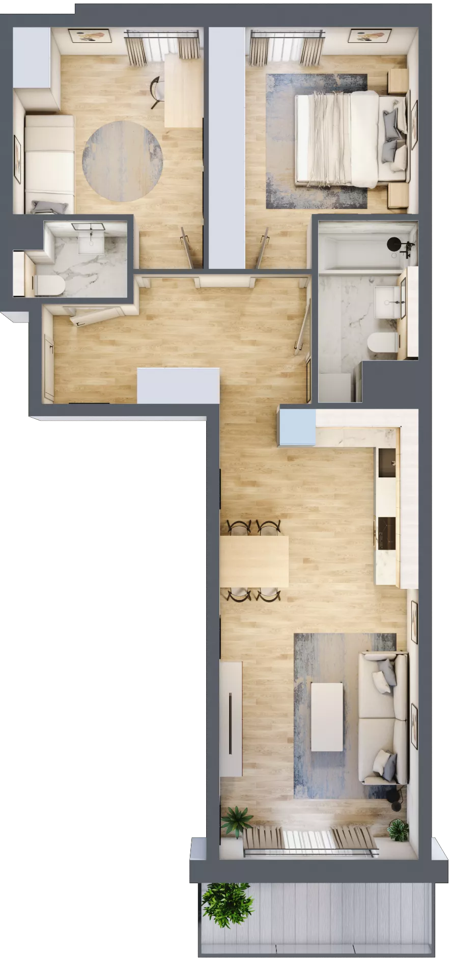 3 pokoje, mieszkanie 63,63 m², piętro 4, oferta nr A2.4.1, ATAL Idea Swarzędz, Swarzędz, ul. Tabaki