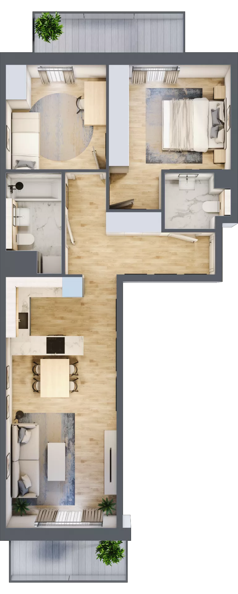 3 pokoje, mieszkanie 63,58 m², piętro 4, oferta nr A3.4.1, ATAL Idea Swarzędz, Swarzędz, ul. Tabaki
