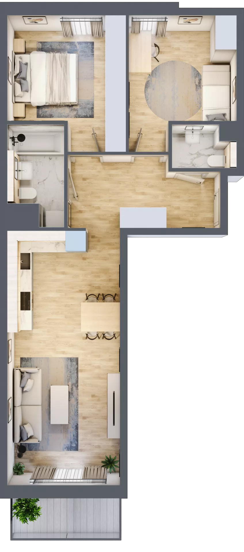 3 pokoje, mieszkanie 63,66 m², piętro 4, oferta nr A4.4.1, ATAL Idea Swarzędz, Swarzędz, ul. Tabaki