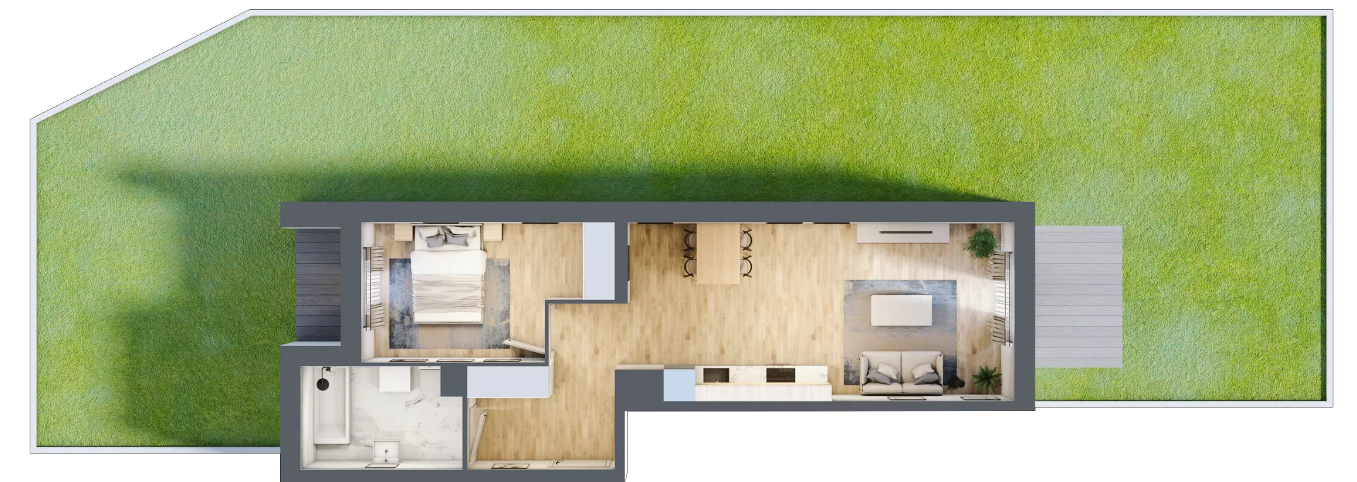 2 pokoje, mieszkanie 48,40 m², parter, oferta nr B10-K3-0-1, Żerniki Na Novo III, Wrocław, Żerniki, ul. Maxa Berga