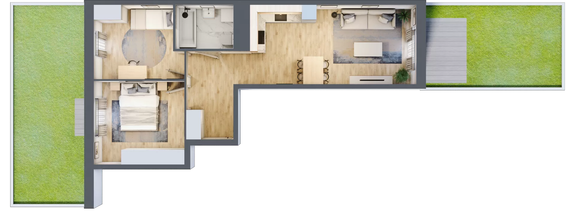 3 pokoje, mieszkanie 56,58 m², parter, oferta nr B9-K4-0-3, Żerniki Na Novo III, Wrocław, Żerniki, ul. Maxa Berga