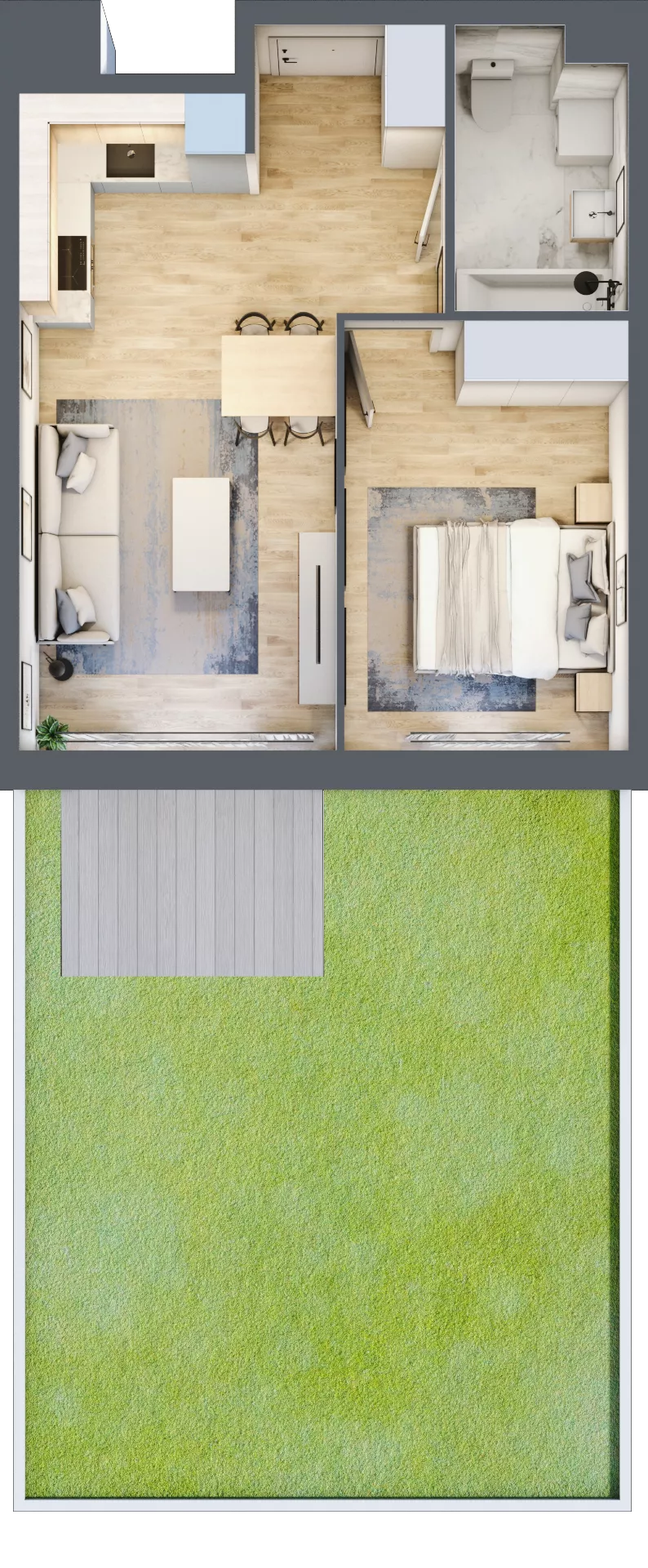 2 pokoje, mieszkanie 40,95 m², parter, oferta nr B9-K4-0-2, Żerniki Na Novo III, Wrocław, Żerniki, ul. Maxa Berga
