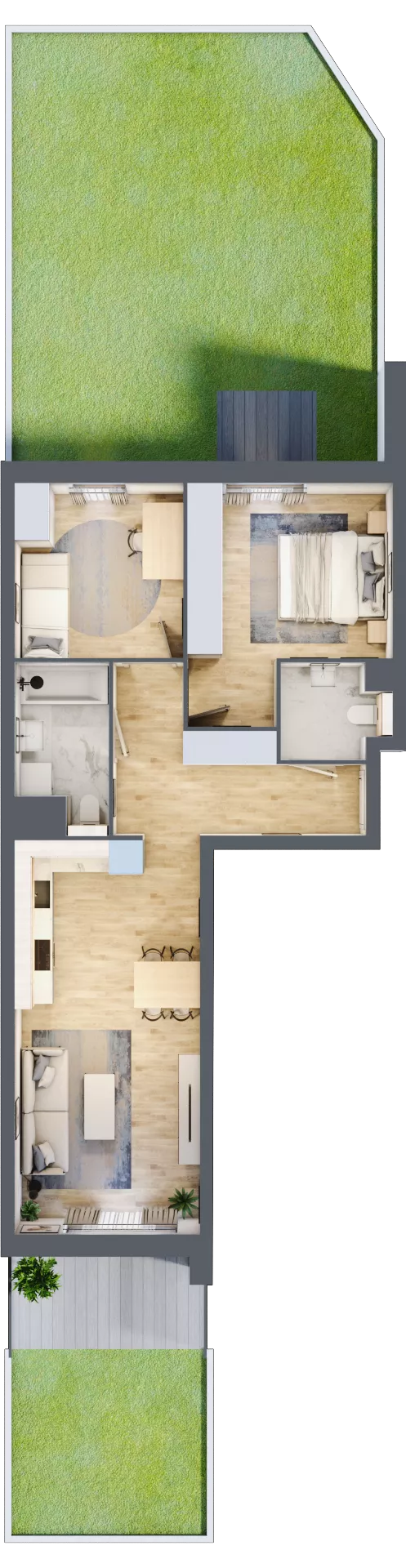 3 pokoje, mieszkanie 61,86 m², parter, oferta nr S1.C.0.1, ATAL Idea Swarzędz II, Swarzędz, ul. Tabaki