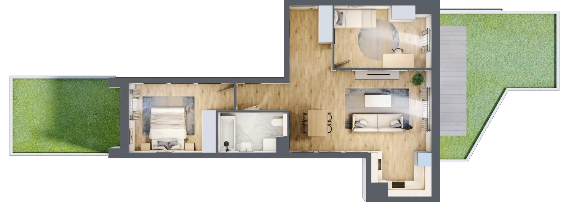 3 pokoje, mieszkanie 65,39 m², parter, oferta nr S1.A.0.1, ATAL Idea Swarzędz II, Swarzędz, ul. Tabaki