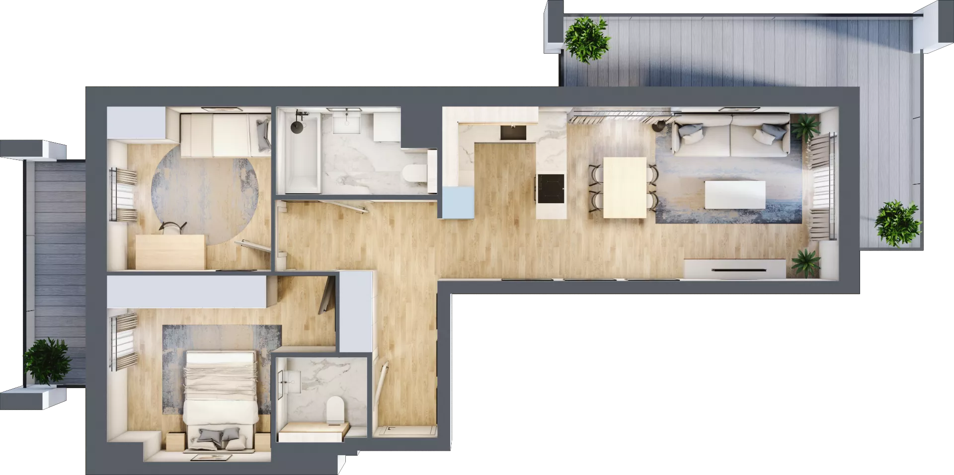 3 pokoje, mieszkanie 63,02 m², piętro 1, oferta nr S1.F.1.1, ATAL Idea Swarzędz II, Swarzędz, ul. Tabaki