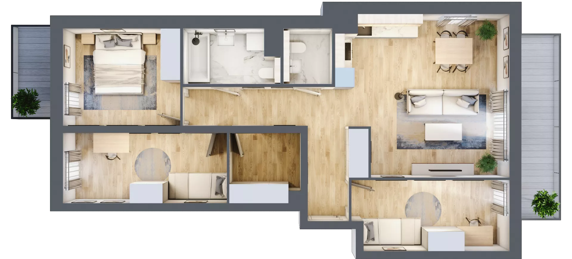 4 pokoje, mieszkanie 80,50 m², piętro 2, oferta nr S1.A.2.3, ATAL Idea Swarzędz II, Swarzędz, ul. Tabaki