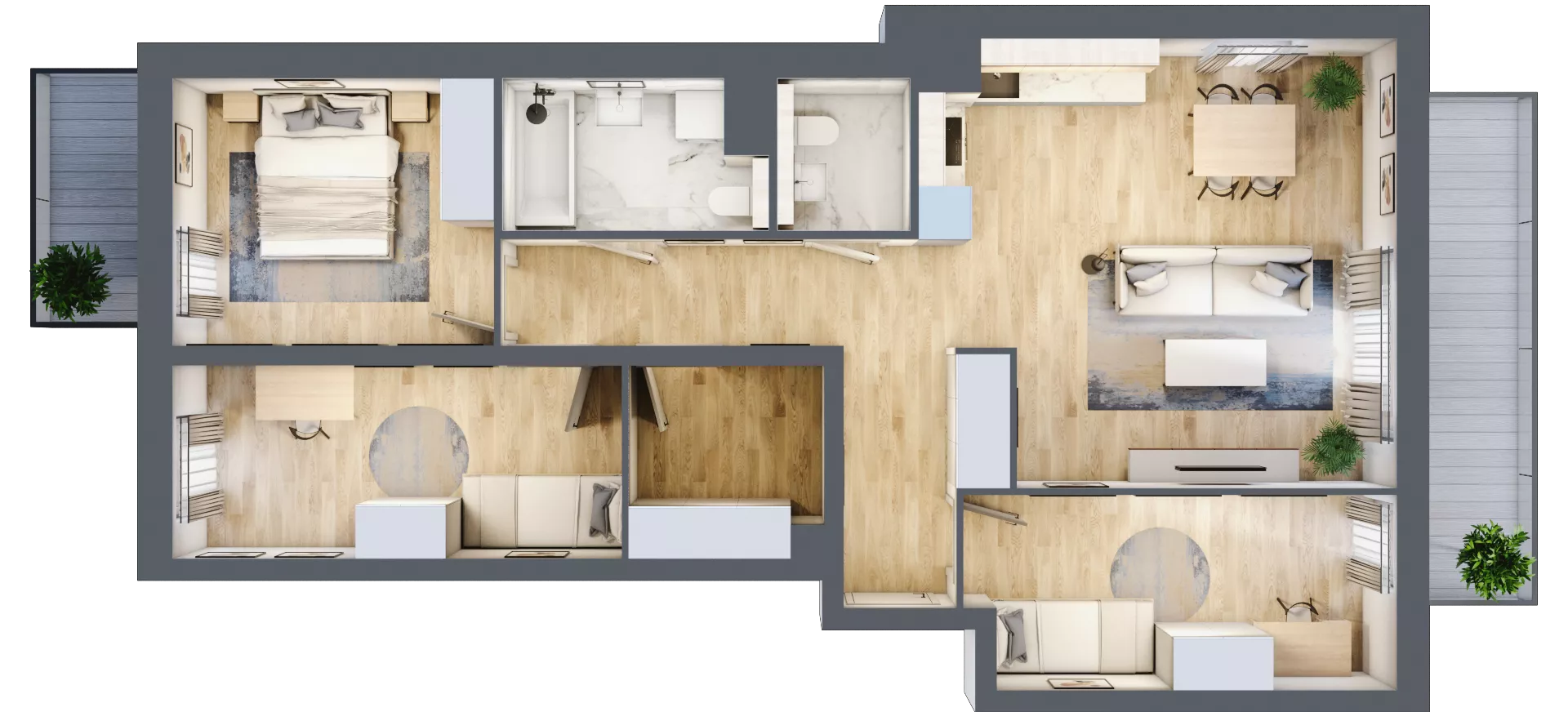 4 pokoje, mieszkanie 80,50 m², piętro 3, oferta nr S1.A.3.3, ATAL Idea Swarzędz II, Swarzędz, ul. Tabaki