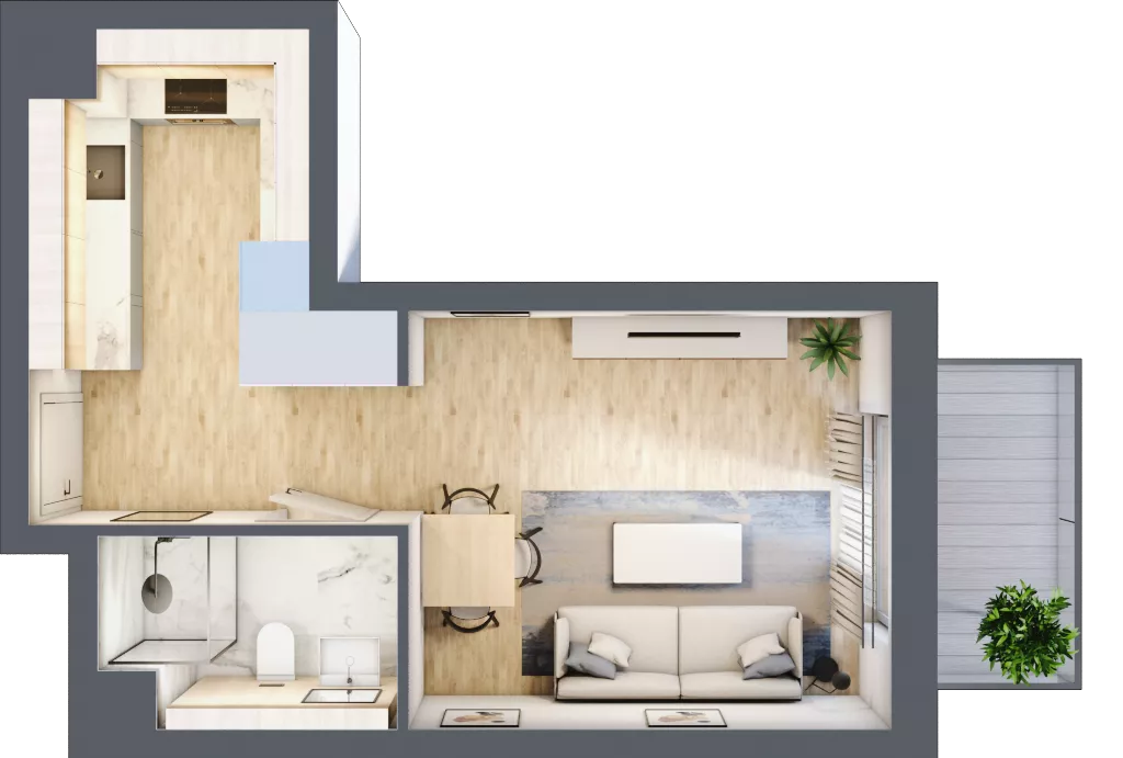 1 pokój, mieszkanie 30,11 m², piętro 4, oferta nr S1.F.4.2, ATAL Idea Swarzędz II, Swarzędz, ul. Tabaki
