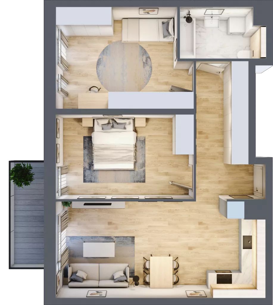 3 pokoje, mieszkanie 70,39 m², piętro 4, oferta nr S1.A.4.2, ATAL Idea Swarzędz II, Swarzędz, ul. Tabaki