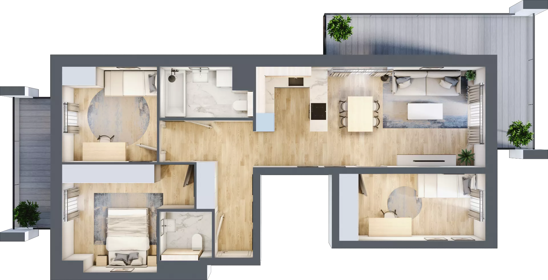 4 pokoje, mieszkanie 73,54 m², piętro 4, oferta nr S1.F.4.1, ATAL Idea Swarzędz II, Swarzędz, ul. Tabaki