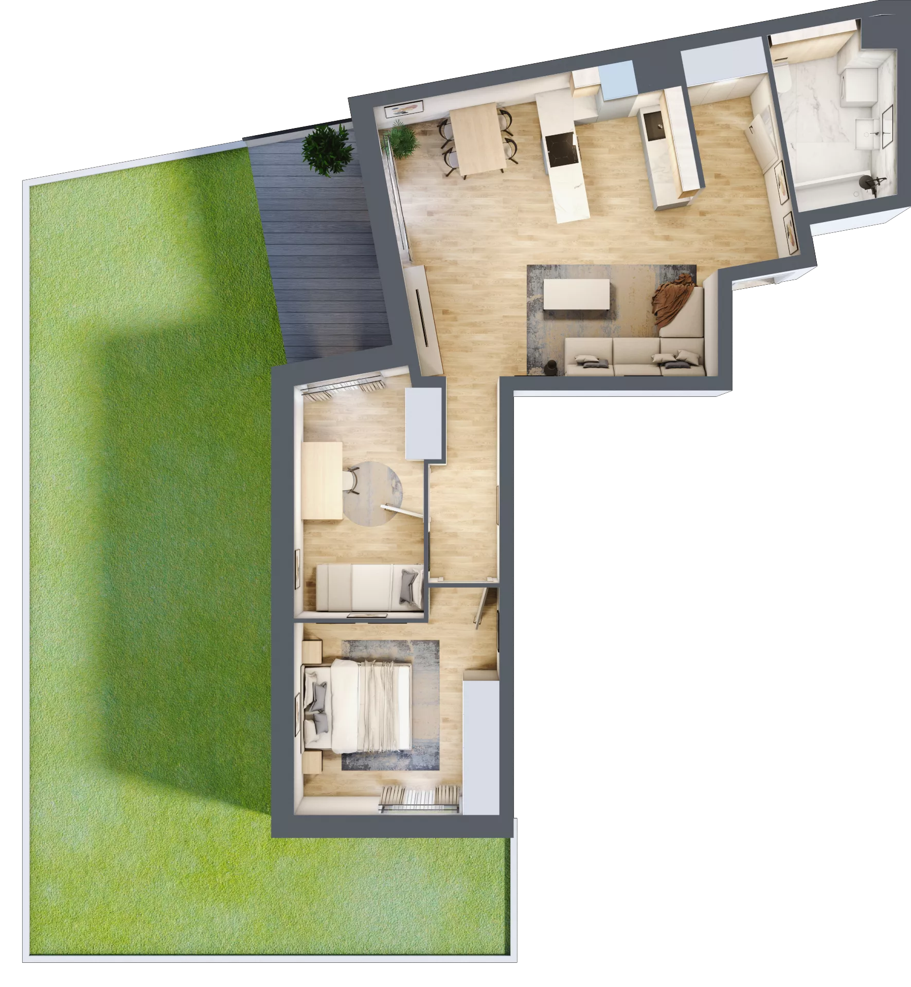 3 pokoje, mieszkanie 64,78 m², parter, oferta nr S2.G.0.1, ATAL Idea Swarzędz II, Swarzędz, ul. Tabaki