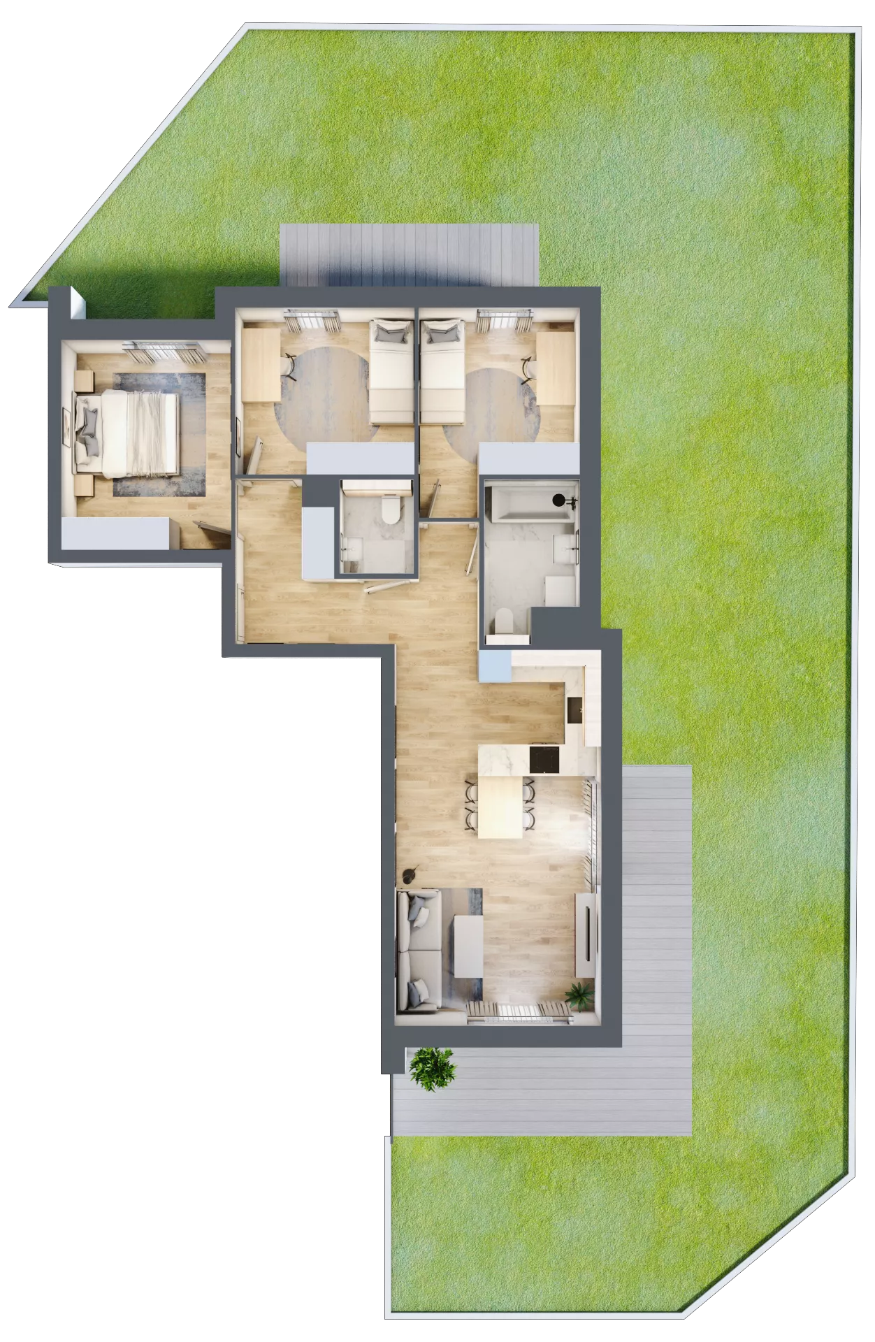 4 pokoje, mieszkanie 76,61 m², parter, oferta nr S2.G.0.4, ATAL Idea Swarzędz II, Swarzędz, ul. Tabaki