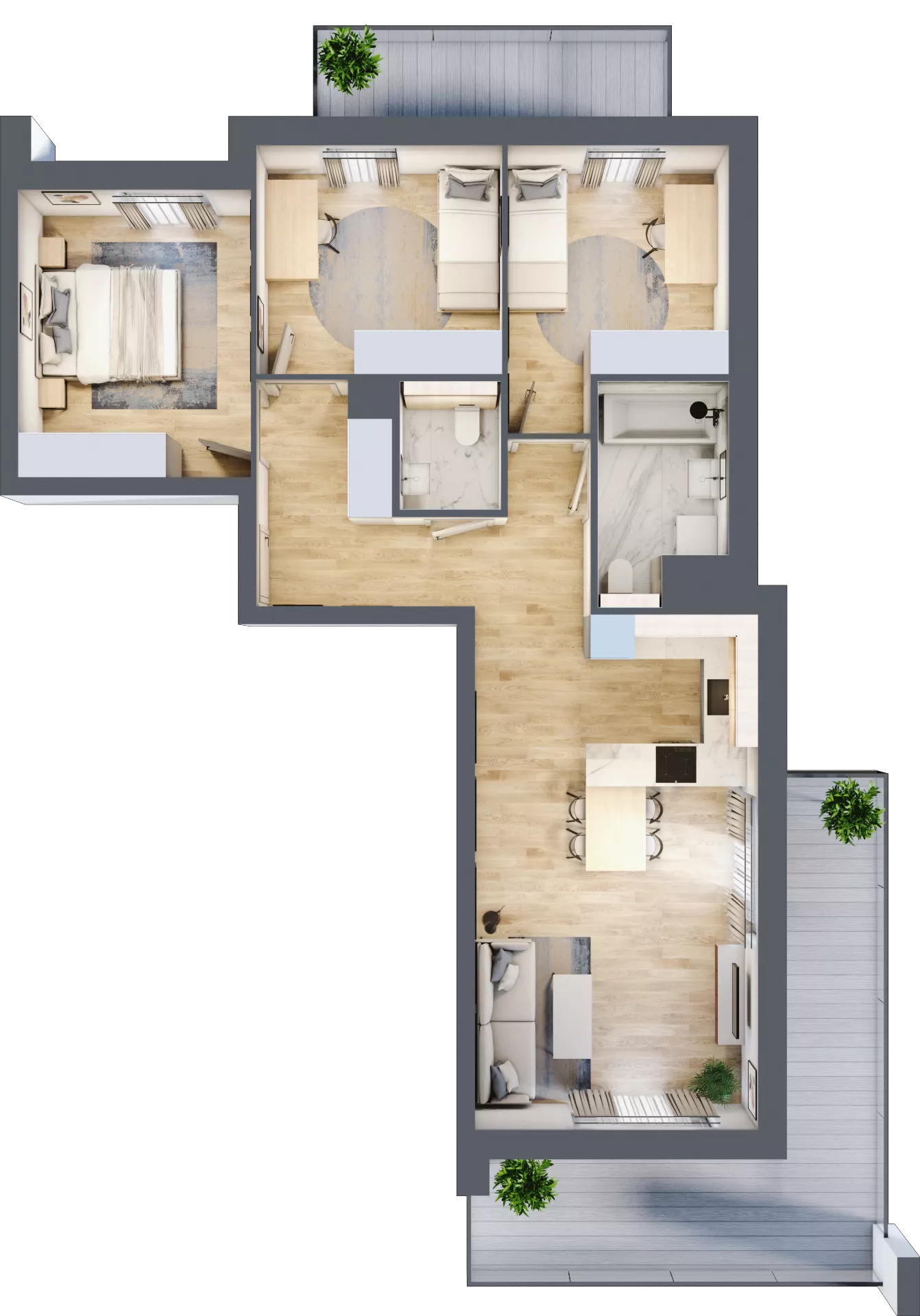 4 pokoje, mieszkanie 76,62 m², piętro 1, oferta nr S2.G.1.5, ATAL Idea Swarzędz II, Swarzędz, ul. Tabaki