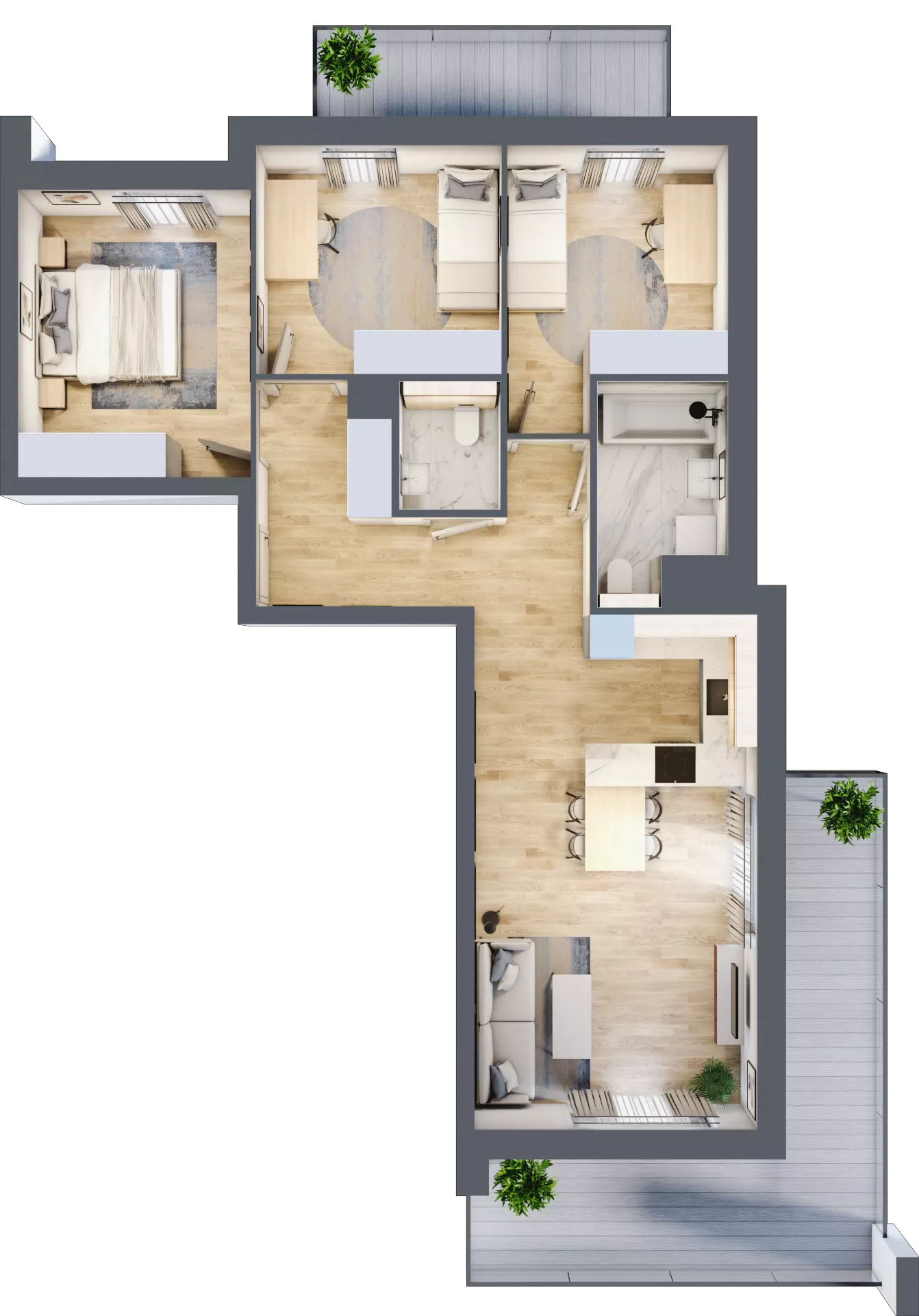 4 pokoje, mieszkanie 76,62 m², piętro 3, oferta nr S2.G.3.5, ATAL Idea Swarzędz II, Swarzędz, ul. Tabaki