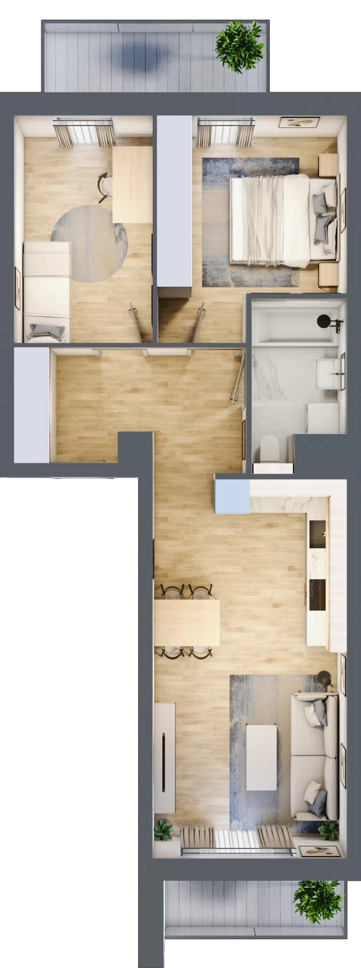 3 pokoje, mieszkanie 56,28 m², piętro 4, oferta nr S2.I.4.1, ATAL Idea Swarzędz II, Swarzędz, ul. Tabaki