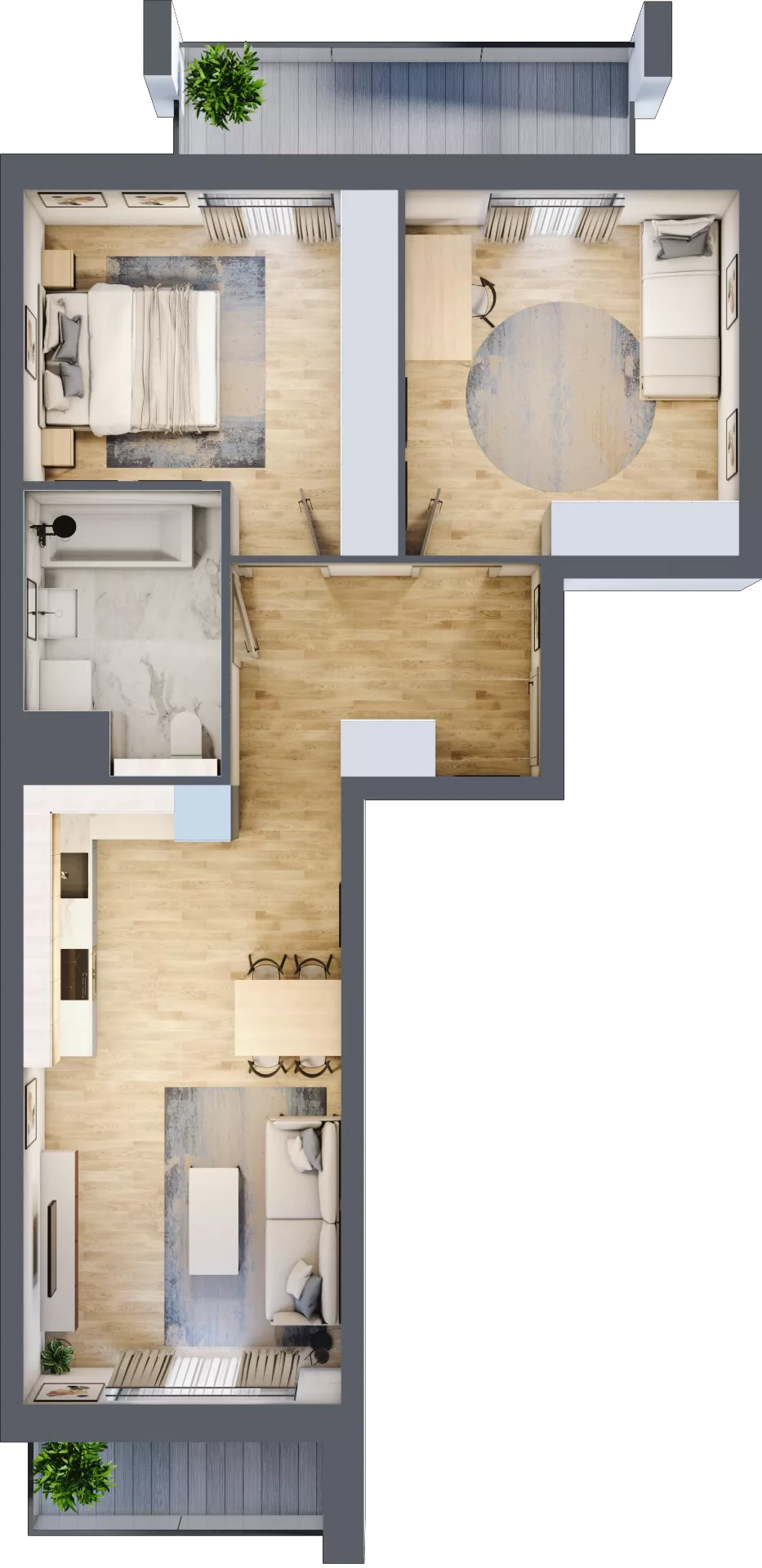 3 pokoje, mieszkanie 63,50 m², piętro 4, oferta nr S2.J.4.1, ATAL Idea Swarzędz II, Swarzędz, ul. Tabaki